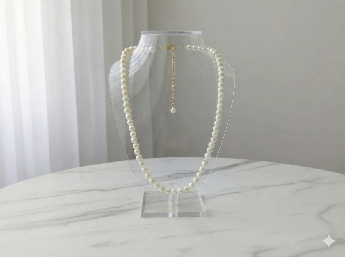 Pearl Studded & Beaded Jewellery Set with watch